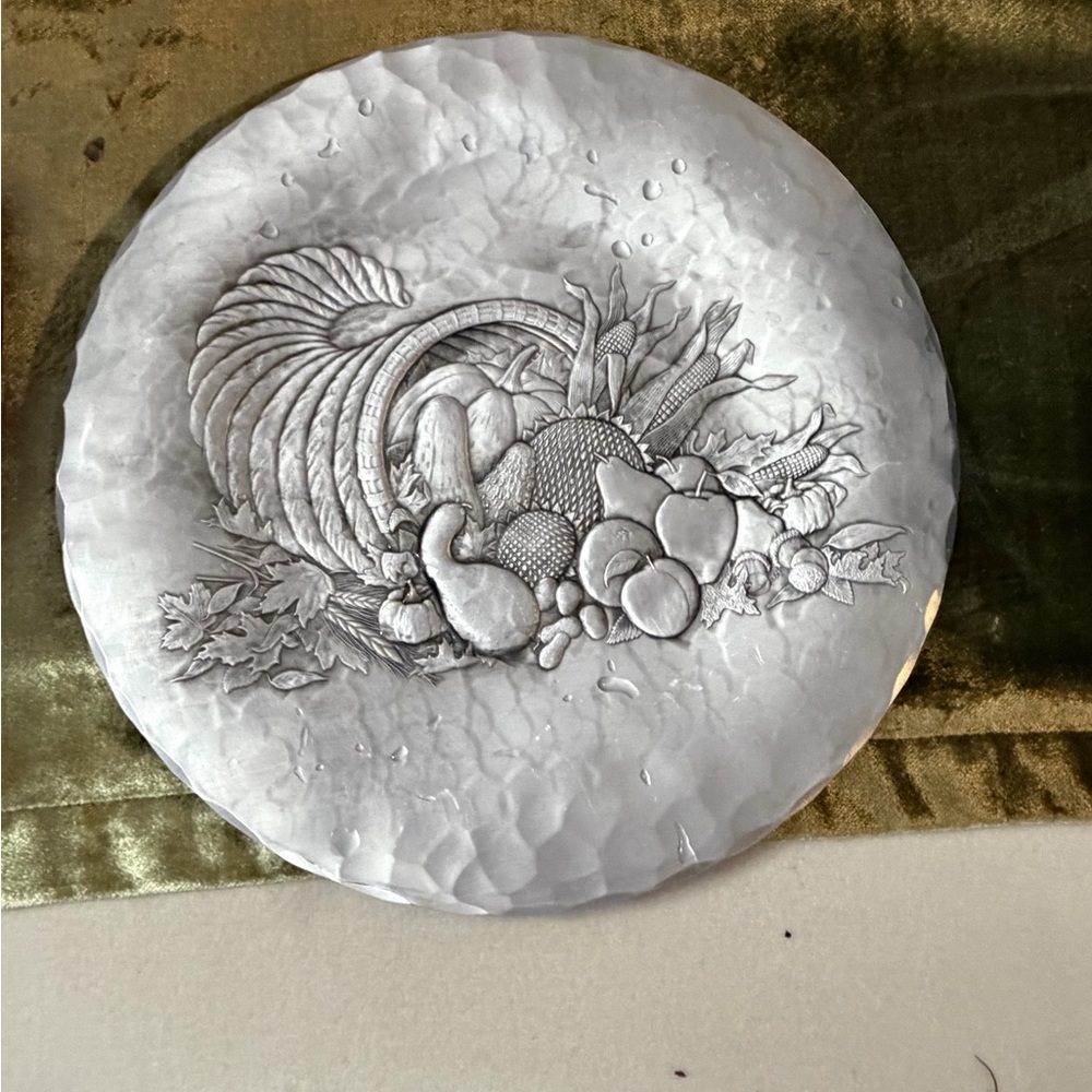 The Forge Hammered Silver plated Plate